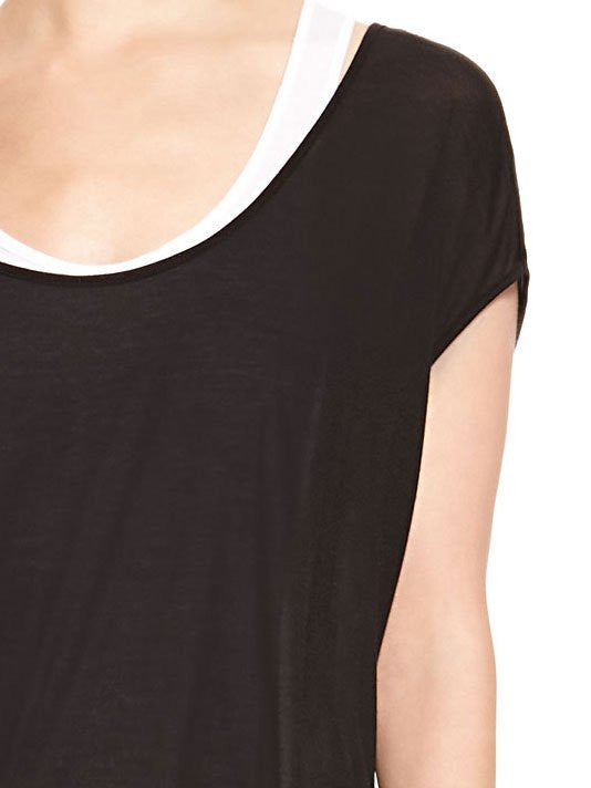 Image 3 of - DKNYPURE TEE WITH UNDERLAYER