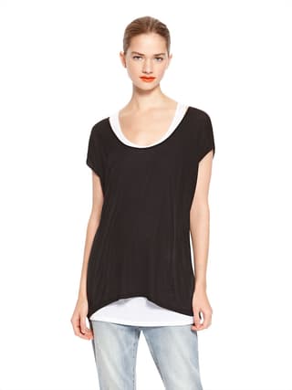 Image 1 of a product DKNYPURE TEE WITH UNDERLAYER